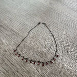 Unleash Your Dark Elegance: Gothic Ruby Choker Necklace 🖤💎